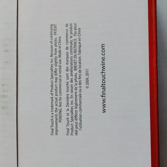 FINAL TOUCH Wine Scent and Flavour Enhancer Decanter Set BNIP - Picture 4 of 12